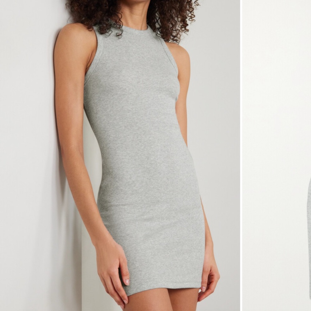NWT Skims Gray Sleeveless Bodycon Dress